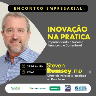 Diretor Steven Rumsey falará sobre Inovação na Prática em palestra na ACIJS dia 22